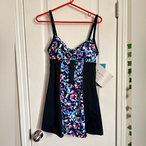 A Shore Fit Swimdress – Size 12 – Colorful Geometric Print – New with Tags